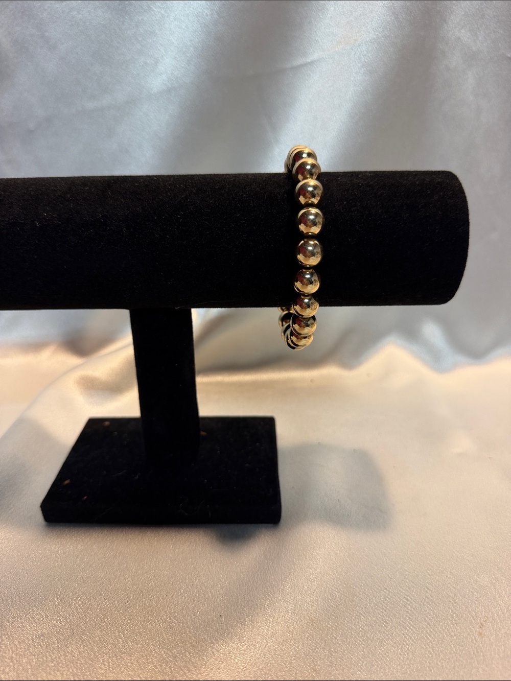 Source Unknown Gold Bead Stretch Bracelet
